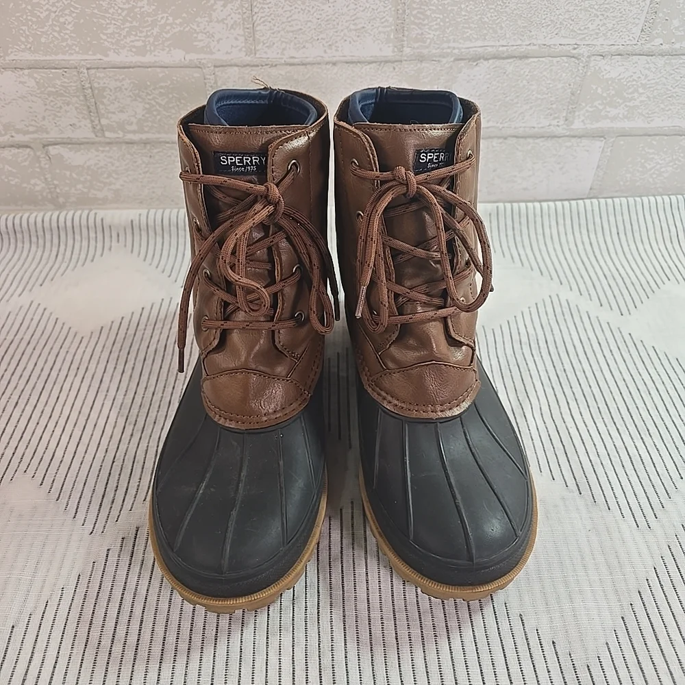 Sperry Outdoor Waterproof Harbor Duck Boots Men's Size 6M Blue Brown